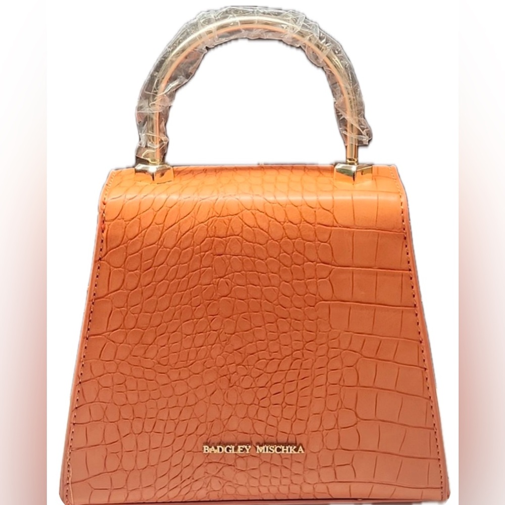 Badgley Mischka Croc Embossed Bag NWT